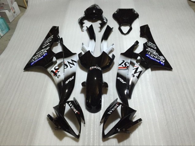 2006-2007 Glänzend Schwarz Yamaha YZF R6 Motorrad Verkleidung 2006-2007 Glänzend Schwarz Yamaha YZF R6 Motorrad Verkleidung