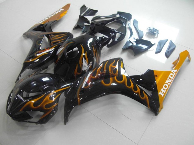 2006-2007 Gold Flamme Honda CBR1000RR Motorrad Verkleidung 2006-2007 Gold Flamme Honda CBR1000RR Motorrad Verkleidung