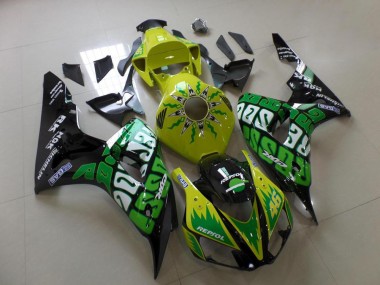 2006-2007 Grün Gelb Rossi Honda CBR1000RR Motorrad Verkleidung