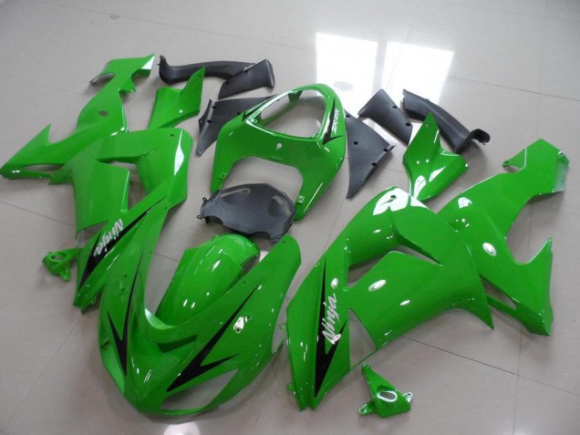 2006-2007 Grün Schwarzer Pfeil Kawasaki ZX10R Motorrad Verkleidung