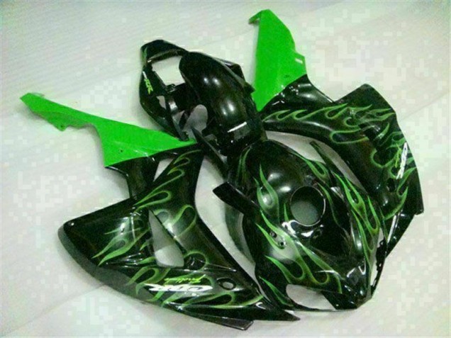 2006-2007 Grüne Flamme Schwarz Honda CBR1000RR Motorrad Verkleidung 2006-2007 Grüne Flamme Schwarz Honda CBR1000RR Motorrad Verkleidung