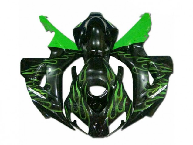 2006-2007 Grüne Flamme Schwarz Honda CBR1000RR Motorrad Verkleidung 2006-2007 Grüne Flamme Schwarz Honda CBR1000RR Motorrad Verkleidung