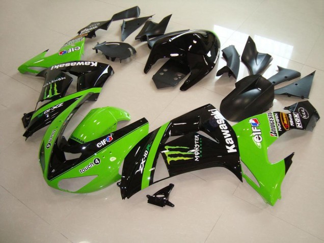 2006-2007 Grünes Monster Kawasaki ZX10R Motorrad Verkleidungen 2006-2007 Grünes Monster Kawasaki ZX10R Motorrad Verkleidungen
