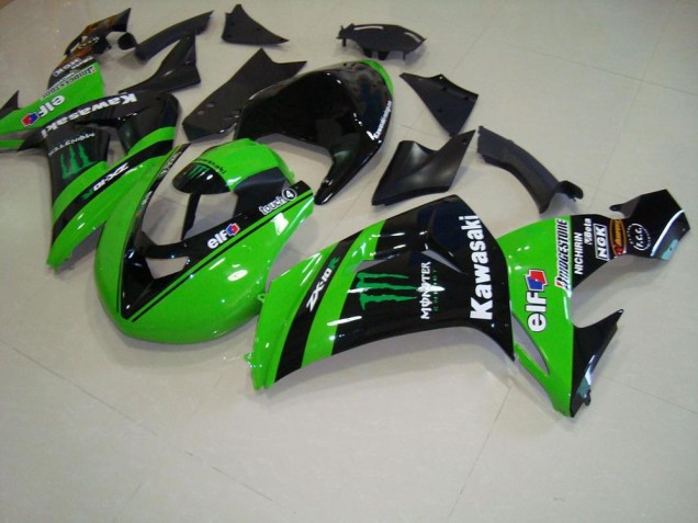 2006-2007 Grünes Monsterrennen Kawasaki ZX10R Motorrad Verkleidung 2006-2007 Grünes Monsterrennen Kawasaki ZX10R Motorrad Verkleidung