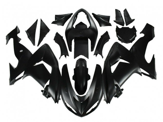 2006-2007 Matt Schwarz Kawasaki ZX10R Motorrad Verkleidungen 2006-2007 Matt Schwarz Kawasaki ZX10R Motorrad Verkleidungen