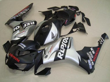 2006-2007 Matt Schwarz Silber Repsol Honda CBR1000RR Motorrad Verkleidung