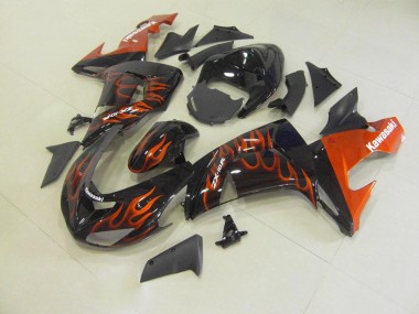 2006-2007 Orange Flamme Kawasaki ZX10R Motorrad Verkleidung