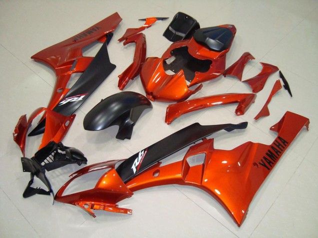 2006-2007 Orange Matt schwarz Yamaha YZF R6 Motorrad Verkleidung 2006-2007 Orange Matt schwarz Yamaha YZF R6 Motorrad Verkleidung