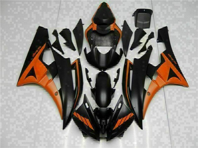 2006-2007 Orange Schwarz Yamaha YZF R6 Motorrad Verkleidung 2006-2007 Orange Schwarz Yamaha YZF R6 Motorrad Verkleidung