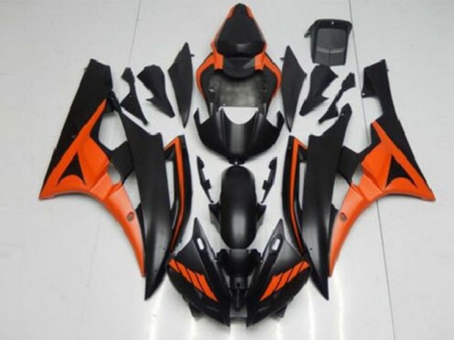 2006-2007 Orange Schwarz Yamaha YZF R6 Motorrad Verkleidungen 2006-2007 Orange Schwarz Yamaha YZF R6 Motorrad Verkleidungen