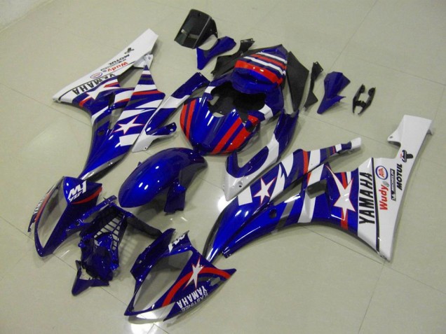 2006-2007 Rot Blau Stern Yamaha YZF R6 Motorrad Verkleidung 2006-2007 Rot Blau Stern Yamaha YZF R6 Motorrad Verkleidung