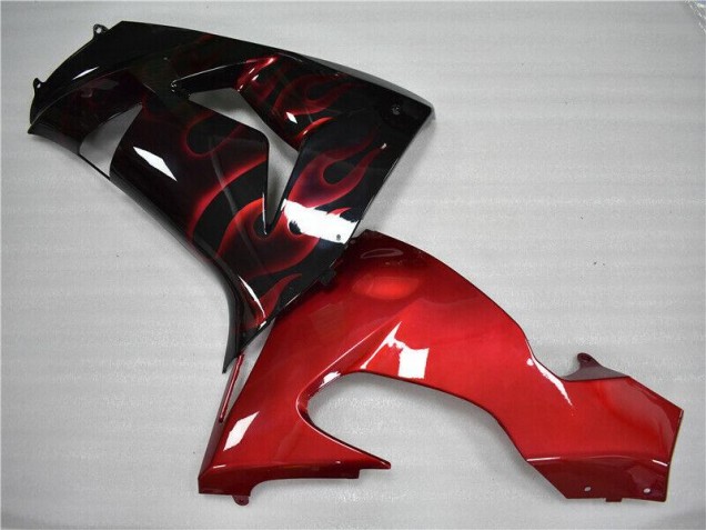 2006-2007 Rot Flamme Kawasaki ZX10R Motorrad Verkleidung 2006-2007 Rot Flamme Kawasaki ZX10R Motorrad Verkleidung