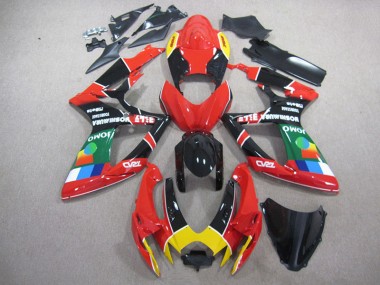 2006-2007 Rot Schwarz Grün Suzuki GSXR 750 Motorrad Verkleidung