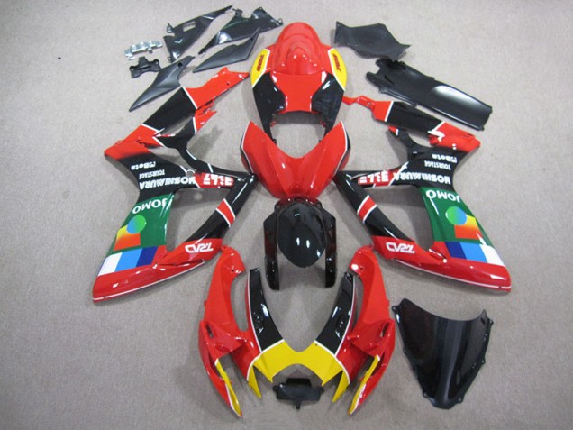 2006-2007 Rot Schwarz Grün Suzuki GSXR 750 Motorrad Verkleidung