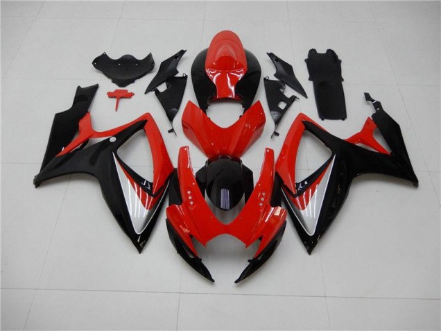 2006-2007 Rot Schwarz Suzuki GSXR 600/750 Motorrad Verkleidung Komplett Sets 2006-2007 Rot Schwarz Suzuki GSXR 600/750 Motorrad Verkleidung Komplett Sets