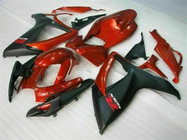 2006-2007 Rot Schwarz Suzuki GSXR 600/750 Motorrad Verkleidungen