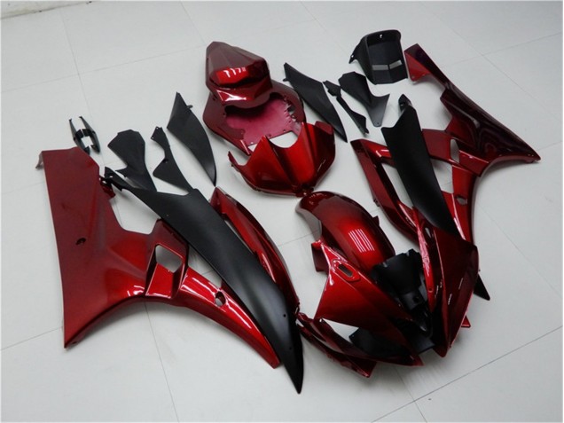 2006-2007 Rot Schwarz Yamaha YZF R6 Motorrad Verkleidungen 2006-2007 Rot Schwarz Yamaha YZF R6 Motorrad Verkleidungen