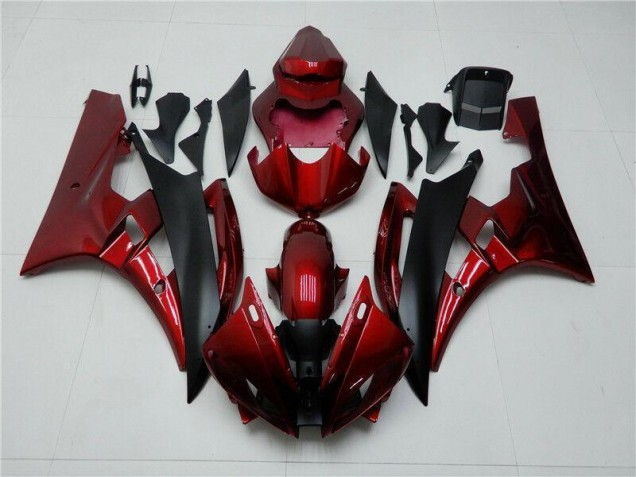 2006-2007 Rot Schwarz Yamaha YZF R6 Motorrad Verkleidungen 2006-2007 Rot Schwarz Yamaha YZF R6 Motorrad Verkleidungen