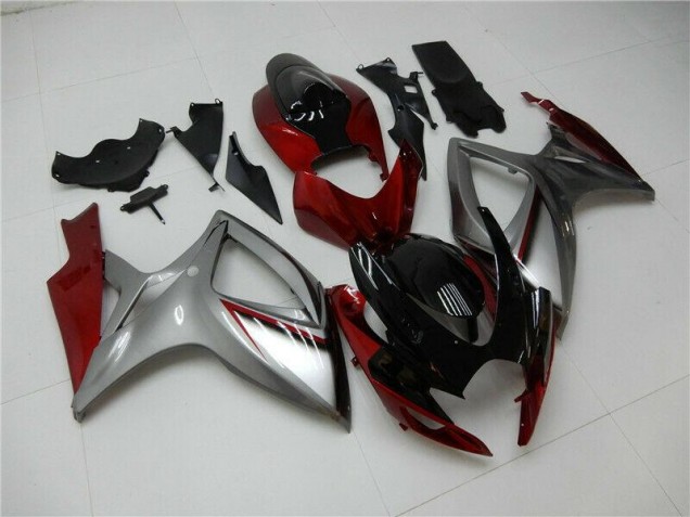 2006-2007 Rot Silber Suzuki GSXR 600/750 Motorrad Verkleidung 2006-2007 Rot Silber Suzuki GSXR 600/750 Motorrad Verkleidung