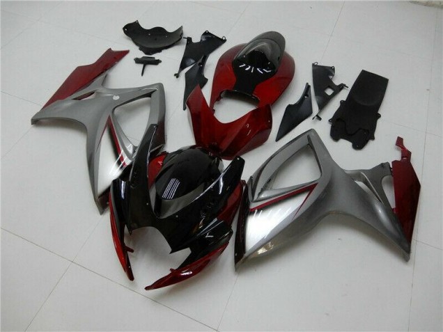 2006-2007 Rot Silber Suzuki GSXR 600/750 Motorrad Verkleidung 2006-2007 Rot Silber Suzuki GSXR 600/750 Motorrad Verkleidung