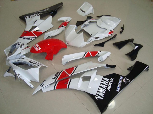 2006-2007 Rot Weiß Schwarz Yamaha YZF R6 Motorrad Verkleidungen 2006-2007 Rot Weiß Schwarz Yamaha YZF R6 Motorrad Verkleidungen