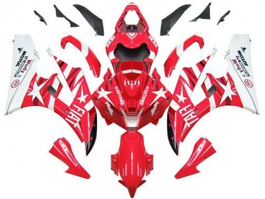2006-2007 Rot Weiß Star Fiat Yamaha YZF R6 Motorrad Verkleidung