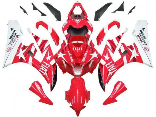 2006-2007 Rot Weiß Star Fiat Yamaha YZF R6 Motorrad Verkleidung 2006-2007 Rot Weiß Star Fiat Yamaha YZF R6 Motorrad Verkleidung