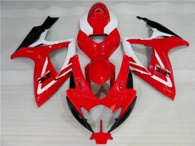 2006-2007 Rot Weiß Suzuki GSXR 600/750 Motorrad Verkleidung