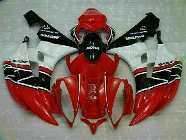 2006-2007 Rot Weiß Yamaha YZF R6 Motor Verkleidungen 2006-2007 Rot Weiß Yamaha YZF R6 Motor Verkleidungen