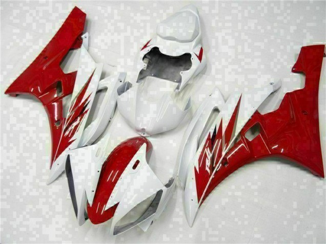 2006-2007 Rot Weiß Yamaha YZF R6 Motorrad Verkleidung 2006-2007 Rot Weiß Yamaha YZF R6 Motorrad Verkleidung
