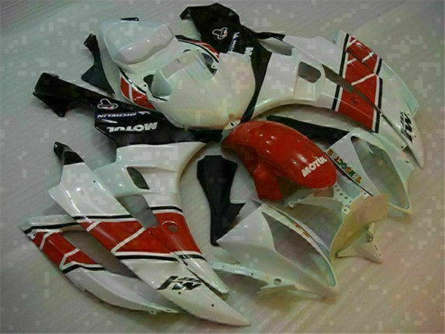 2006-2007 Rot Weiß Yamaha YZF R6 Motorrad Verkleidungen 2006-2007 Rot Weiß Yamaha YZF R6 Motorrad Verkleidungen