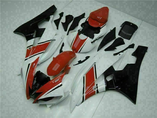 2006-2007 Rot Weiß Yamaha YZF R6 Motorrad Vollverkleidung 2006-2007 Rot Weiß Yamaha YZF R6 Motorrad Vollverkleidung
