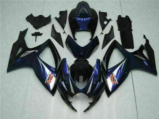 2006-2007 Schwarz Blau Suzuki GSXR 600/750 Motorrad Vollverkleidung 2006-2007 Schwarz Blau Suzuki GSXR 600/750 Motorrad Vollverkleidung