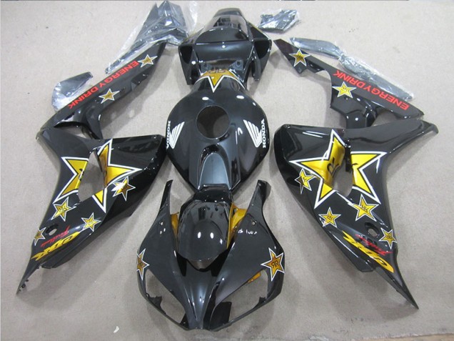 2006-2007 Schwarz Gelb ENERGY DRINK Honda CBR1000RR Motorrad Verkleidung 2006-2007 Schwarz Gelb ENERGY DRINK Honda CBR1000RR Motorrad Verkleidung