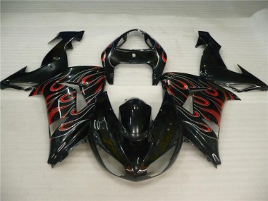 2006-2007 Schwarz Grau Rot Kawasaki ZX10R Motorrad Verkleidung