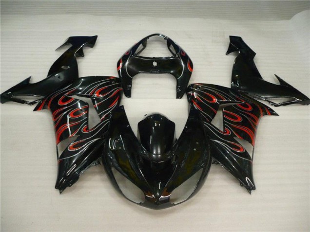2006-2007 Schwarz Grau Rot Kawasaki ZX10R Motorrad Verkleidung 2006-2007 Schwarz Grau Rot Kawasaki ZX10R Motorrad Verkleidung