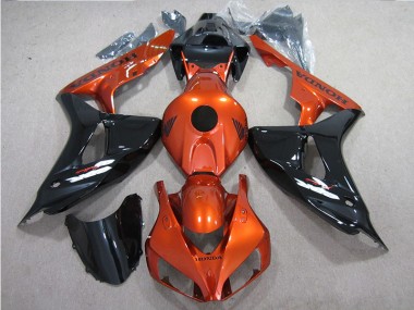 2006-2007 Schwarz Orange Honda CBR1000RR Motorrad Verkleidung