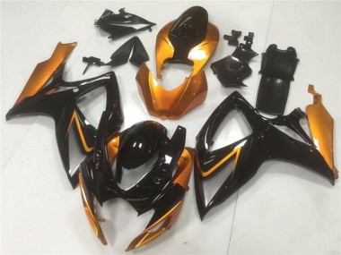2006-2007 Schwarz Orange Suzuki GSXR 600/750 Motorrad Verkleidungen