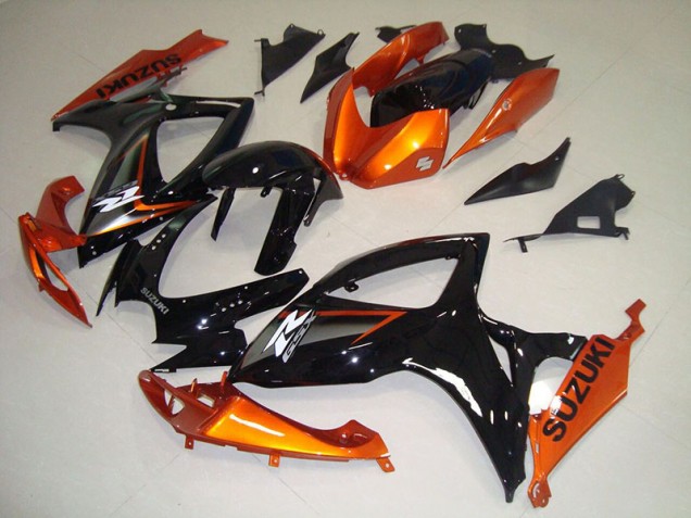 2006-2007 Schwarz Orange Suzuki GSXR 750 Motorrad Verkleidungen 2006-2007 Schwarz Orange Suzuki GSXR 750 Motorrad Verkleidungen