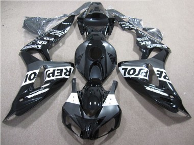 2006-2007 Schwarz Repsol Honda CBR1000RR Motorrad Verkleidung