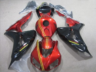 2006-2007 Schwarz Rot Gelb Honda CBR1000RR Motorrad Verkleidungen