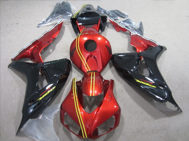 2006-2007 Schwarz Rot Gelb Honda CBR1000RR Motorrad Verkleidungen