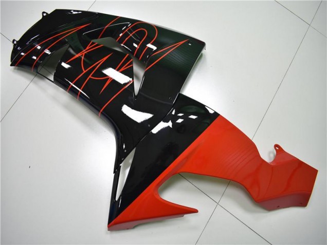 2006-2007 Schwarz Rot Kawasaki ZX10R Motorrad Verkleidung
