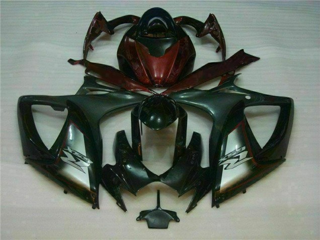 2006-2007 Schwarz Rot Suzuki GSXR 600/750 Motorrad Verkleidungen 2006-2007 Schwarz Rot Suzuki GSXR 600/750 Motorrad Verkleidungen
