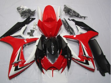 2006-2007 Schwarz Rot Suzuki GSXR 600 Motorrad Verkleidung