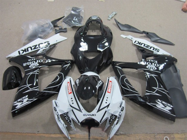 2006-2007 Schwarz Weiß Corona Extra Motul Suzuki GSXR 600 Motorrad Verkleidung 2006-2007 Schwarz Weiß Corona Extra Motul Suzuki GSXR 600 Motorrad Verkleidung