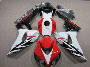 2006-2007 Schwarz Weiß Rot Fireblade Honda CBR1000RR Motorrad Verkleidung