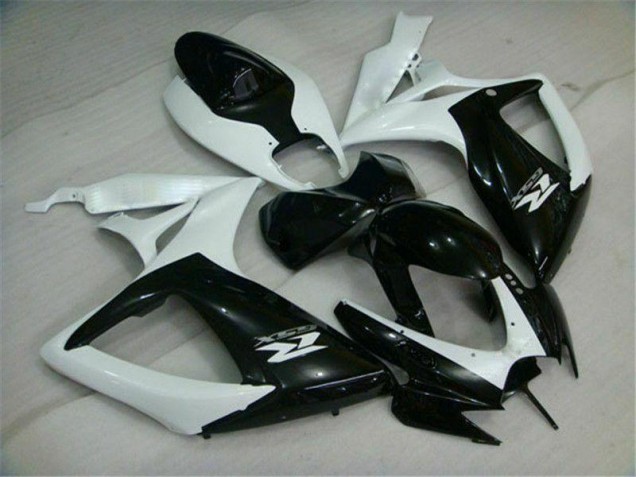 2006-2007 Schwarz Weiß Suzuki GSXR 600/750 Motorrad Verkleidung 2006-2007 Schwarz Weiß Suzuki GSXR 600/750 Motorrad Verkleidung