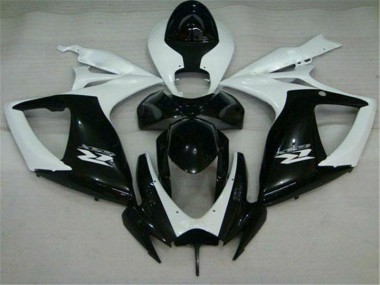 2006-2007 Schwarz Weiß Suzuki GSXR 600/750 Motorrad Verkleidung