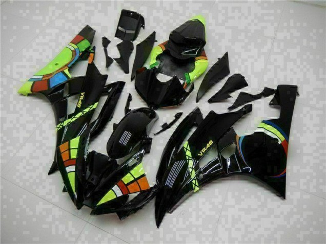 2006-2007 Schwarz Yamaha YZF R6 Motorrad Vollverkleidung 2006-2007 Schwarz Yamaha YZF R6 Motorrad Vollverkleidung